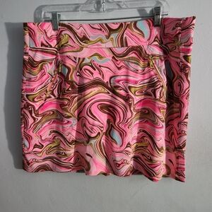 Jamie Sadock Skort  Size 16 Golf Tennis Pickleball Stretch Pink Gold